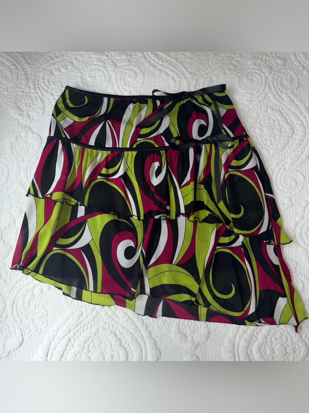 My Michelle Vintage Y2K Asymmetrical Mini Skirt. Size: Medium.